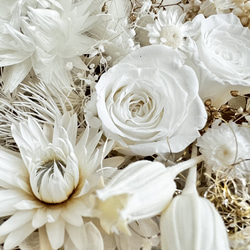 花材　素材　pure White 花材セット　花材詰め合わせプリザーブドフラワー 4枚目の画像
