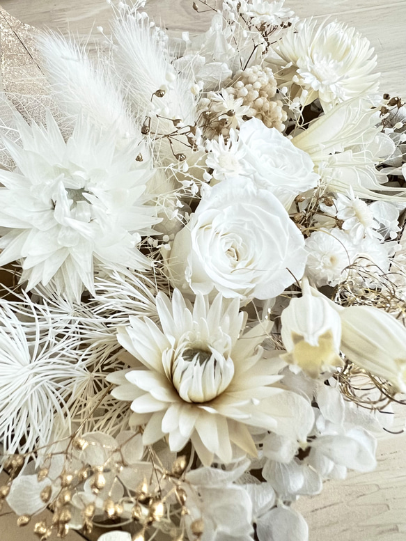 花材　素材　pure White 花材セット　花材詰め合わせプリザーブドフラワー 2枚目の画像