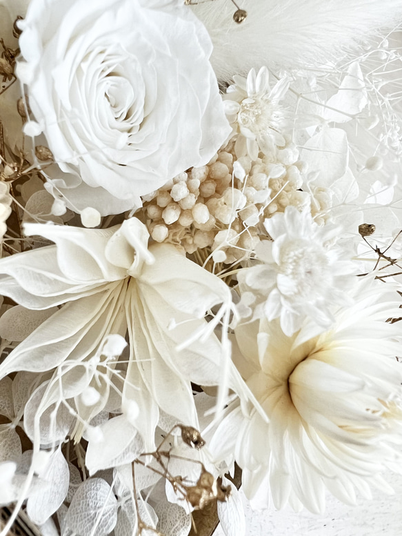 花材　素材　pure White 花材セット　花材詰め合わせプリザーブドフラワー 7枚目の画像