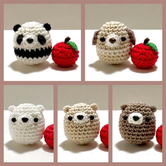 コロコロあみぐるみシリーズ《パンダ》《いぬ》《シロクマ》《くま