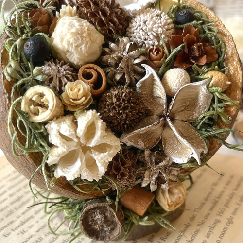 幸せを呼ぶブッダナッツ♡ナチュラル 大 ドライフラワー 〜full of fun