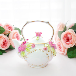 薔薇が美しいティーポット〜本金仕立て〜 ポット・急須