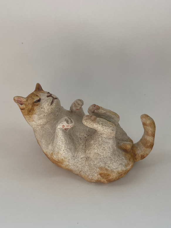 オーブン陶土の腹筋を鍛える猫 2枚目の画像