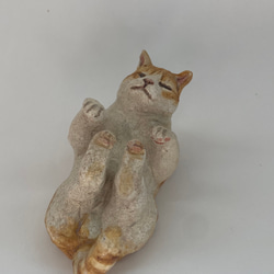 オーブン陶土の腹筋を鍛える猫 1枚目の画像