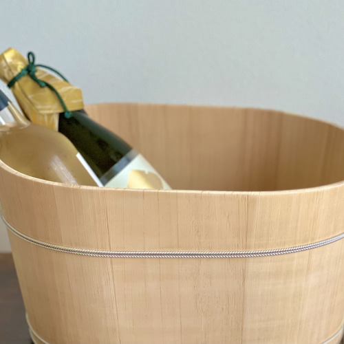 伝統工芸品】木桶の小判型(大) ワインクーラー ワイングラス Tree