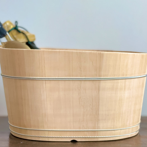 伝統工芸品】木桶の小判型(大) ワインクーラー ワイングラス Tree