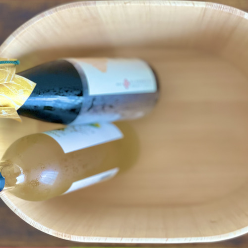 伝統工芸品】木桶の小判型(大) ワインクーラー ワイングラス Tree