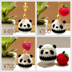 コロコロあみぐるみのストラップ《パンダ》〜選べるストラップ星