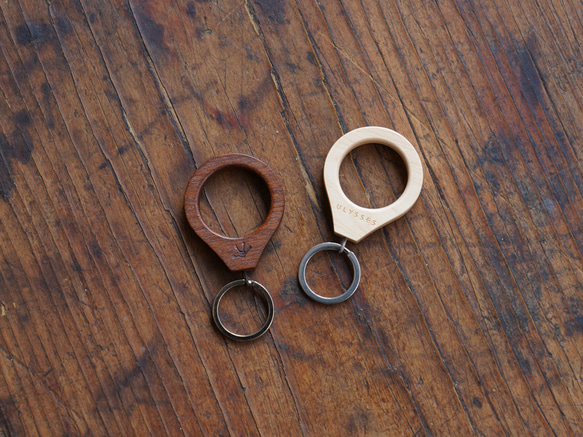 木製リングキーホルダー minimo anello(ミニモ アネロ) 2枚目の画像
