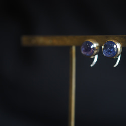 tanzanite brass pierce (kafuu) 4枚目の画像