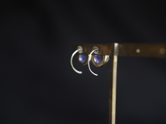 tanzanite brass pierce (kafuu) 7枚目の画像