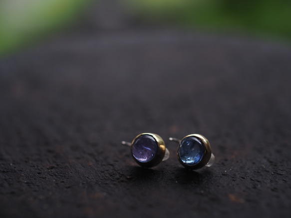 tanzanite brass pierce (kafuu) 9枚目の画像