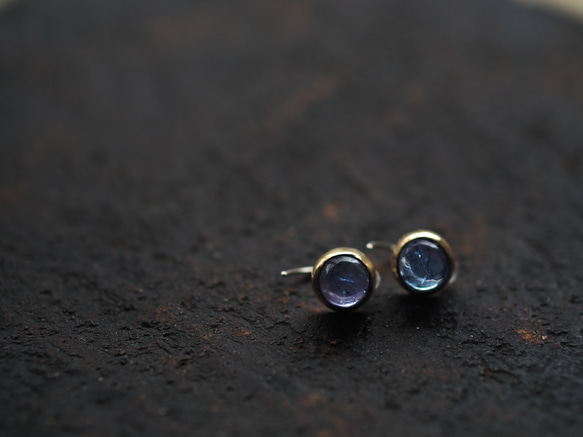 tanzanite brass pierce (kafuu) 8枚目の画像