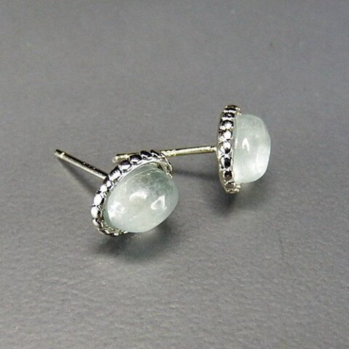 AAAランクアクアマリンチェーンピアス天然石ピアス