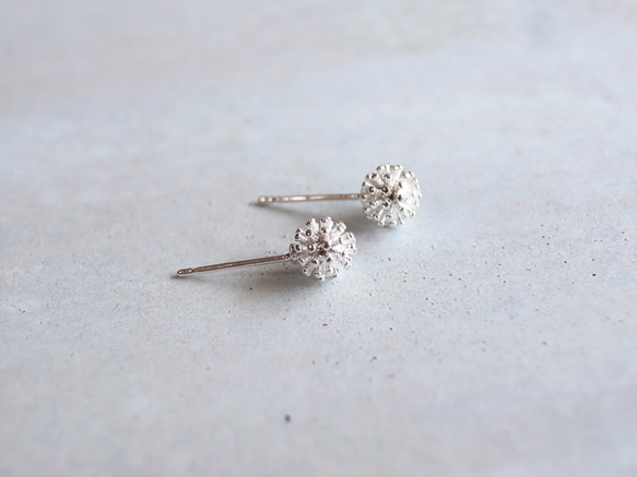 ☆新作☆毎日つけたい シルバー925【white clover シロツメクサ silver】ピアス 9枚目の画像