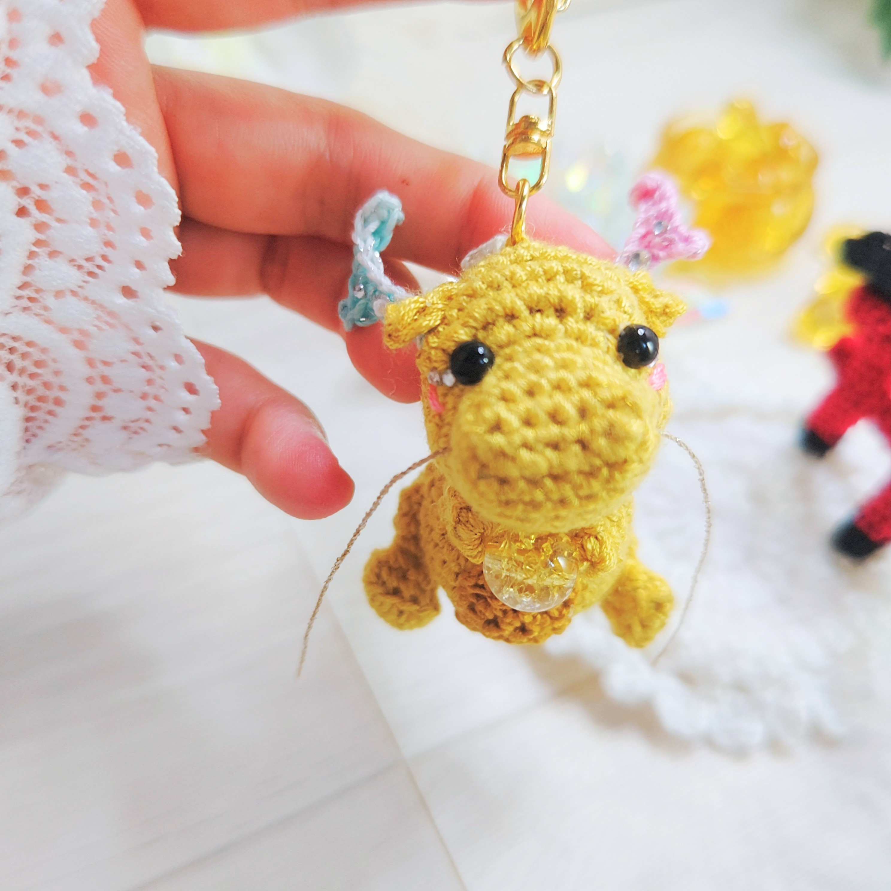 d*3様 再出品◎ ビールくんの編みぐるみキーホルダー d*3様 再出品◎ ビールくんの編みぐるみキーホルダー d*3様 再