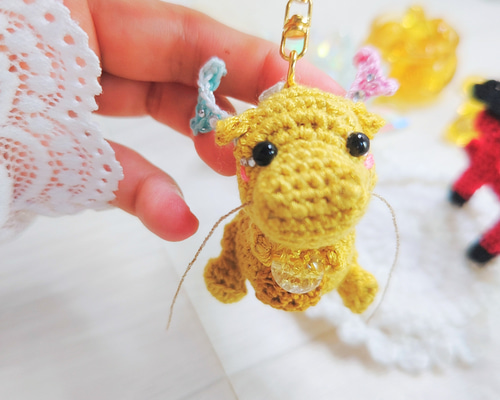 受注生産※❰伝説の龍神ｼｬﾝ・キーホルダーver❱です✨ あみぐるみ