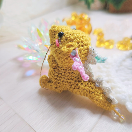 d*3様 再出品◎ ビールくんの編みぐるみキーホルダー d*3