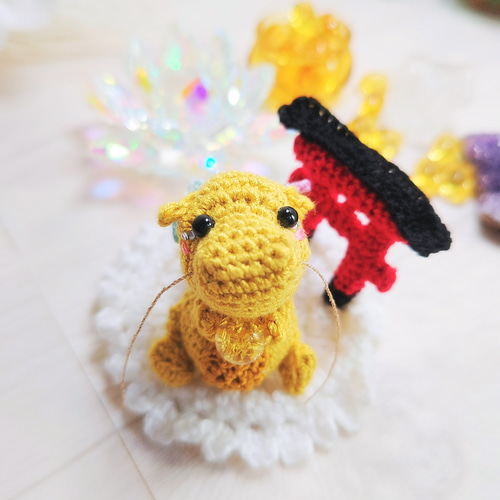 d*3様 焼売くんの編みぐるみキーホルダー〇 焼売くんの編みぐるみキーホルダー〇