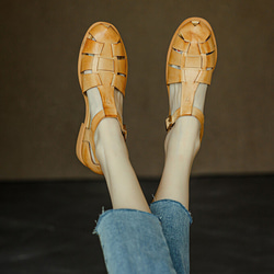 カジュアル サンダル 靴工房 痛くない 靴 婦人靴 韓国 ファッション パンプス 幅広 春 かわいい 春夏 脚長 5枚目の画像