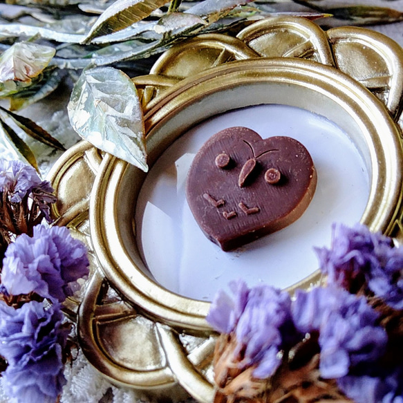 ふくろうのチョコレート型(ハート形)　シリコンモールド　お菓子　手作り　プレゼント 2枚目の画像