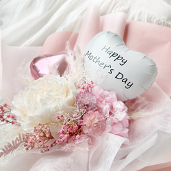 母の日　2WAY お花屋さんのバルーンフラワー　ピンク　カーネーション　ギフト　花　結婚祝い　誕生日　記念日　両親贈呈 4枚目の画像
