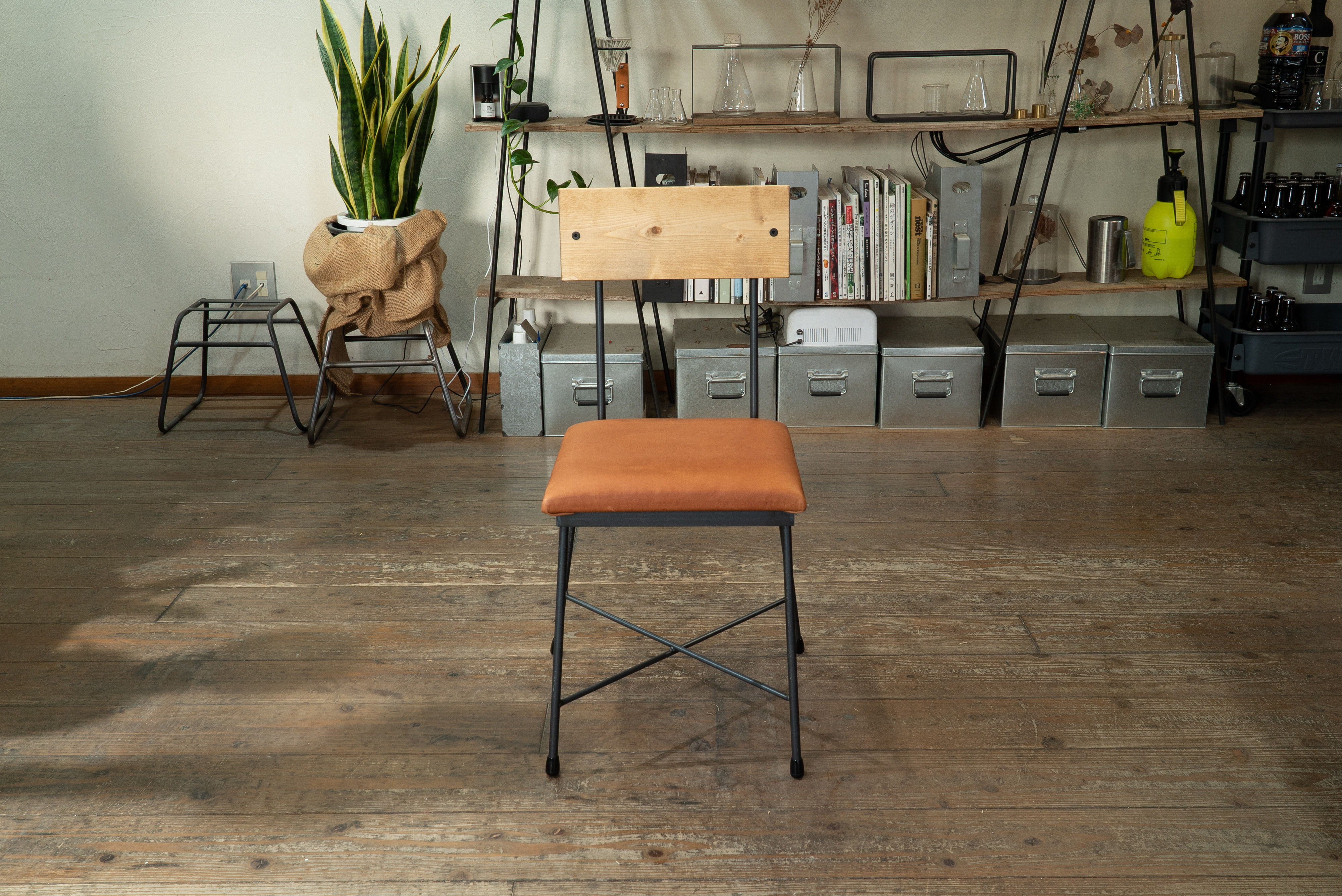 【送料無料】【セット割引】PINE DINING TABLE SET(テーブル1500、本革椅子4脚)