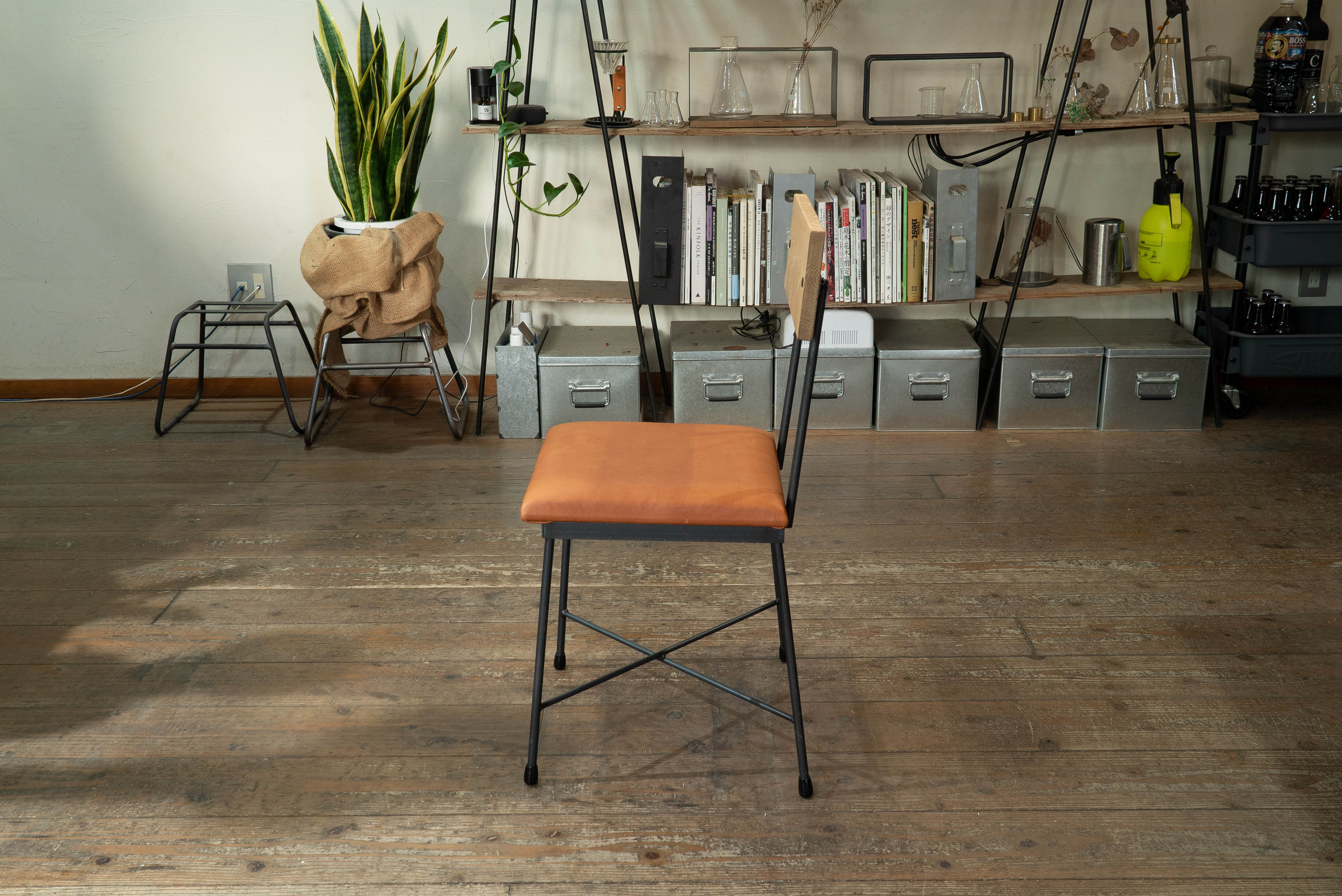 【送料無料】【セット割引】PINE DINING TABLE SET(テーブル1500、本革椅子4脚)