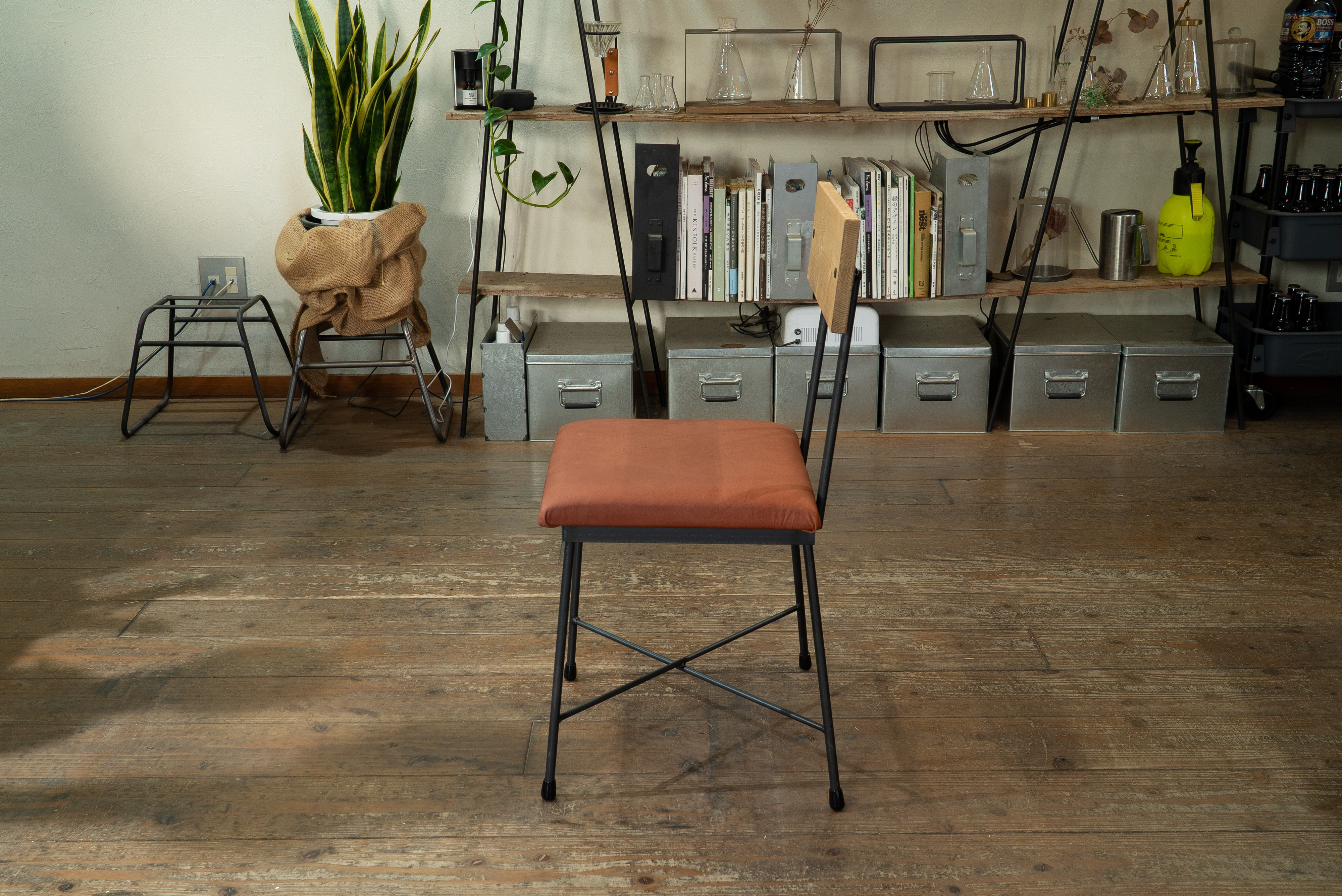 【送料無料】【セット割引】PINE DINING TABLE SET(テーブル1500、本革椅子4脚)