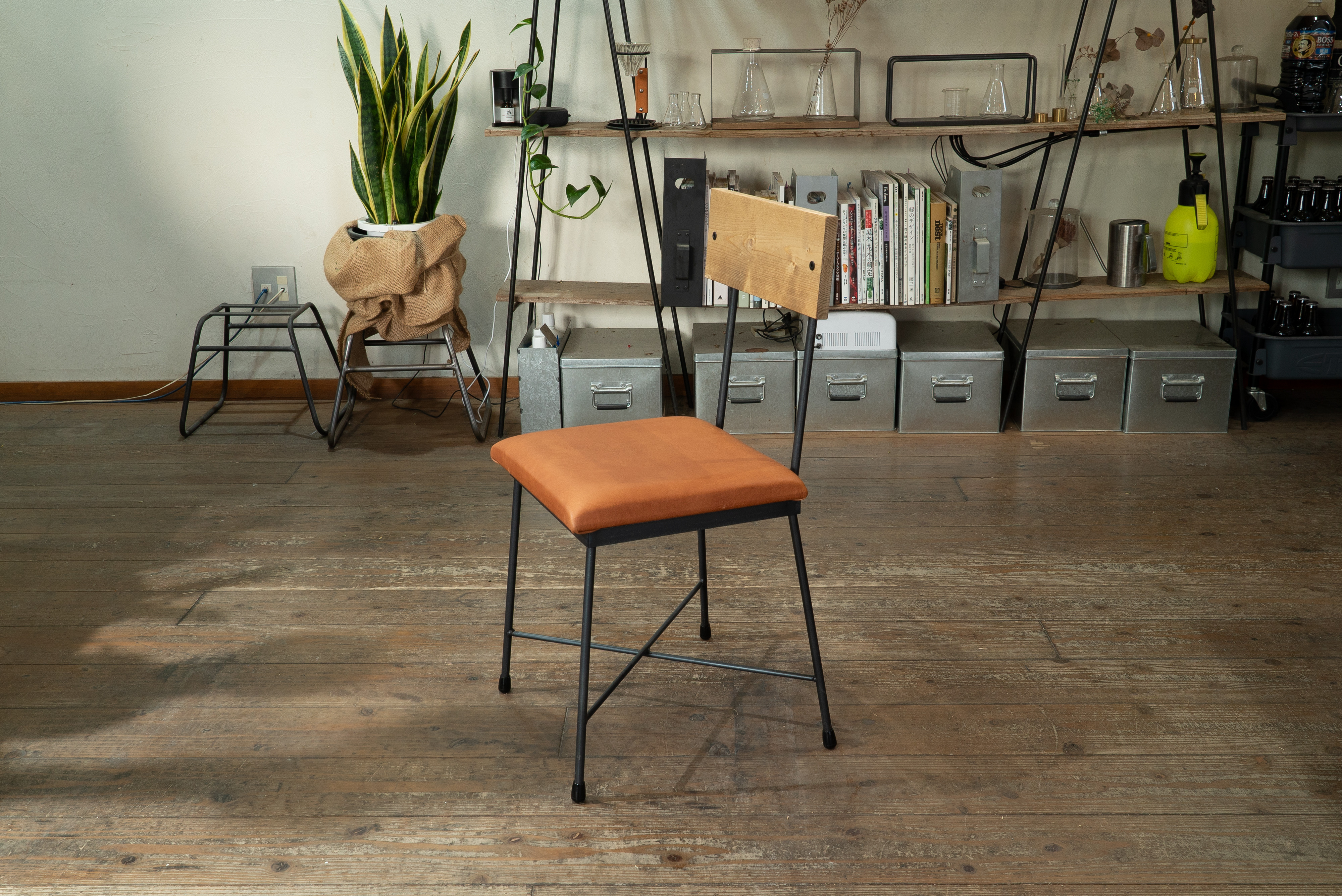 【送料無料】【セット割引】PINE DINING TABLE SET(テーブル1500、本革椅子4脚)