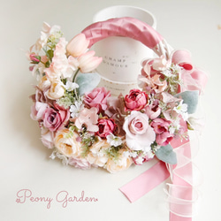 チューリップとすずらんのリース＊母の日ギフト リース Peony Garden