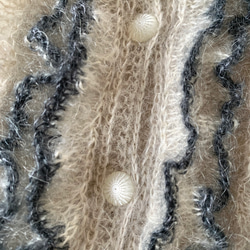 シルクモヘアのフリルピンタックヨーク付け襟(ラグタイム) 5枚目の画像
