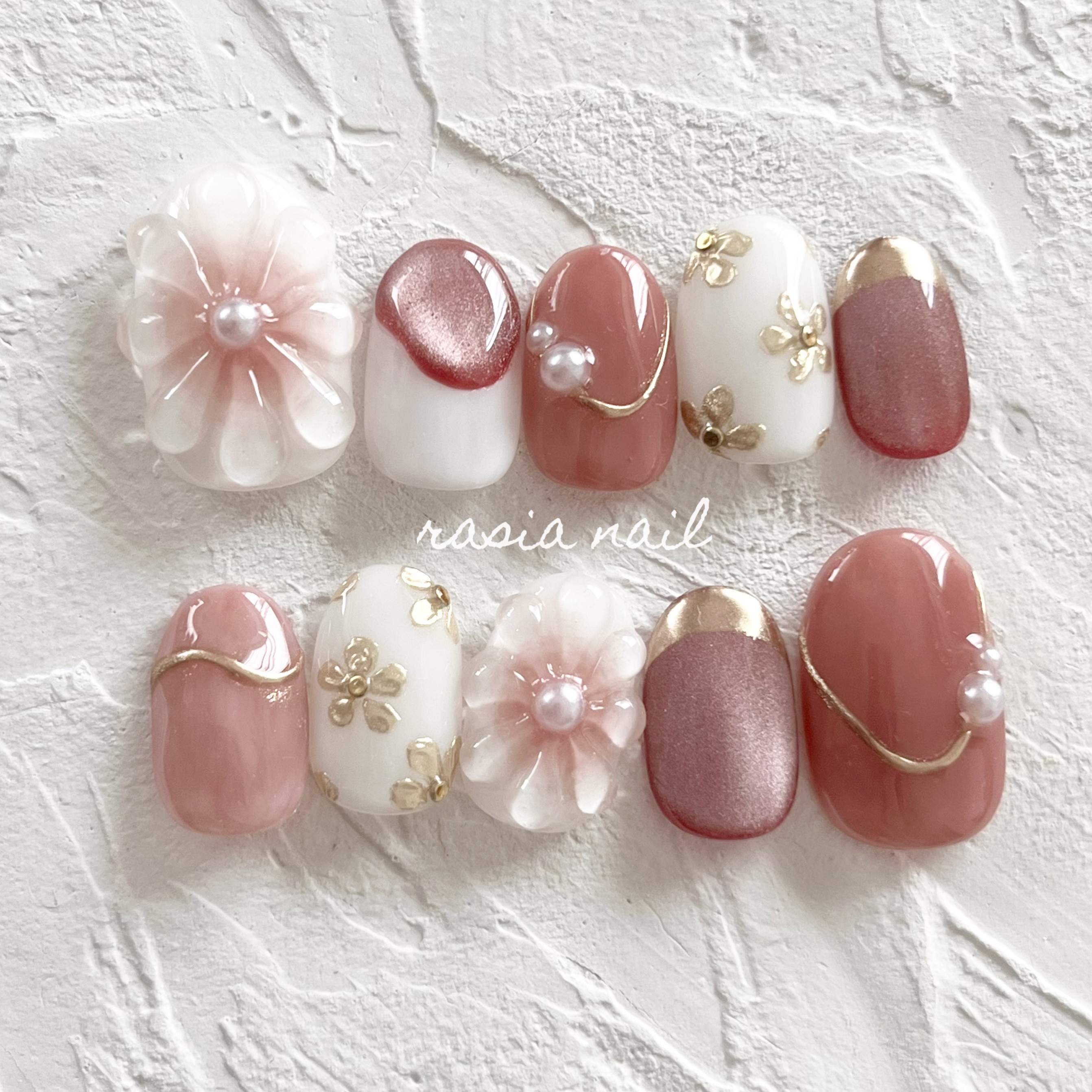 ニュアンスフラワーネイル ネイルチップ ネイルチップ（つけ爪