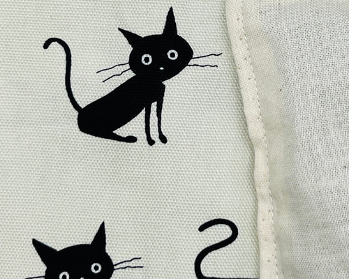 白 黒猫ちゃん ハンドメイド あずきカイロ ホットアイマスク