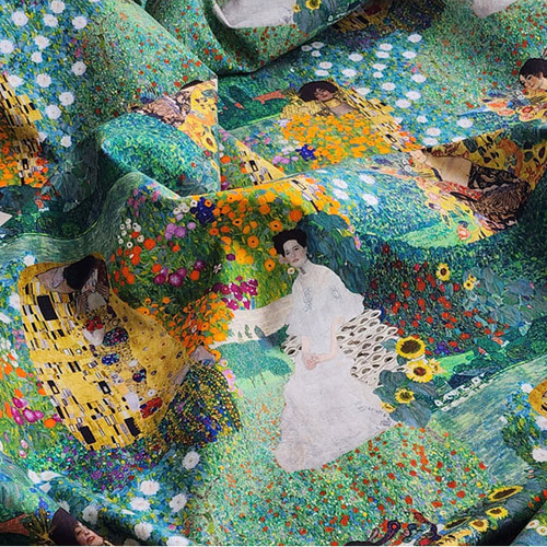 古典アーティスト生地 絵画名画 グスタフ・クリムト 接吻 古典アーティスト生地 絵画名画 グスタフ・クリムト 接吻