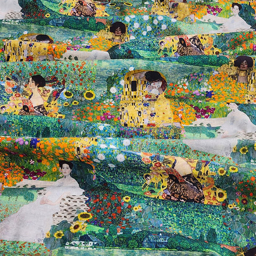 古典アーティスト生地 絵画名画 グスタフ・クリムト 接吻 古典アーティスト生地 絵画名画 グスタフ・クリムト 接吻