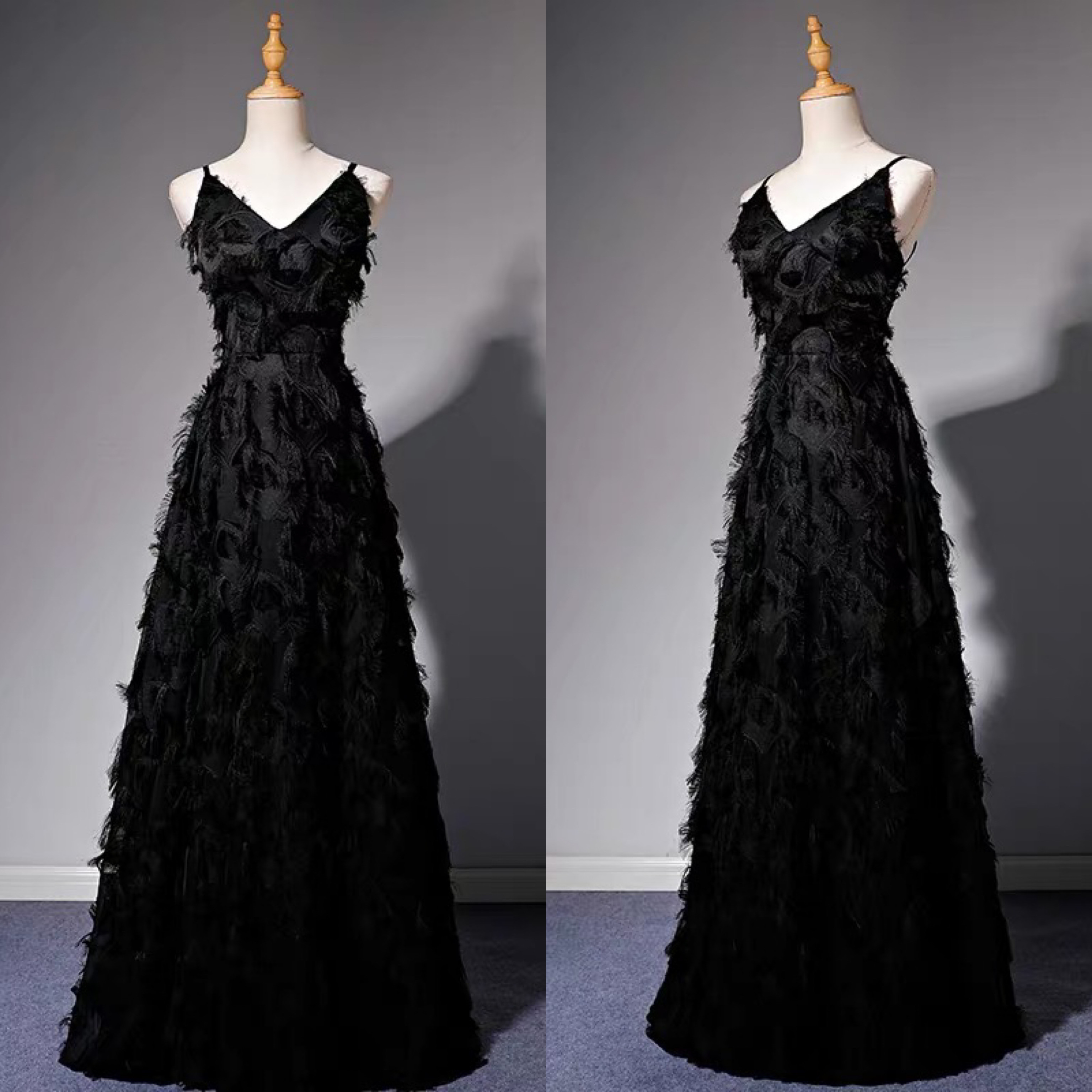 パーティードレス 黒金 快適な生地 ベアトップ 取り外し袖 ロング  