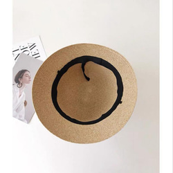 折りたたみできる リボンの麦わら帽子2colors 選べる 大人 レディース 7枚目の画像