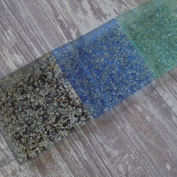 オーダー　金彩工芸　金彩ガラストレイ（豆皿）　角形　「バブルシリーズ」　ブラック・ブルー・水色・シルバー・ピンク 3枚目の画像