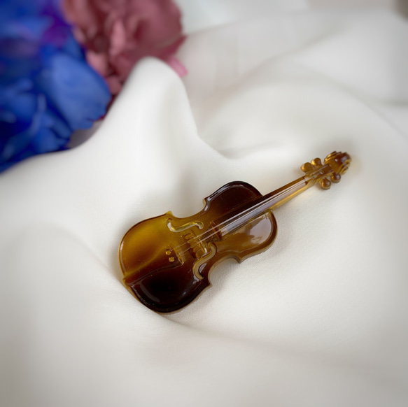 【楽器】バイオリンブローチ 5枚目の画像
