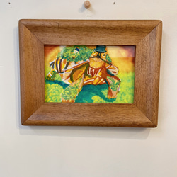 カラフルなカメの絵画 木製フレーム付き 亀（カメ） 絵画 のおすすめ人気通販｜Creema(クリーマ) ハンドメイド