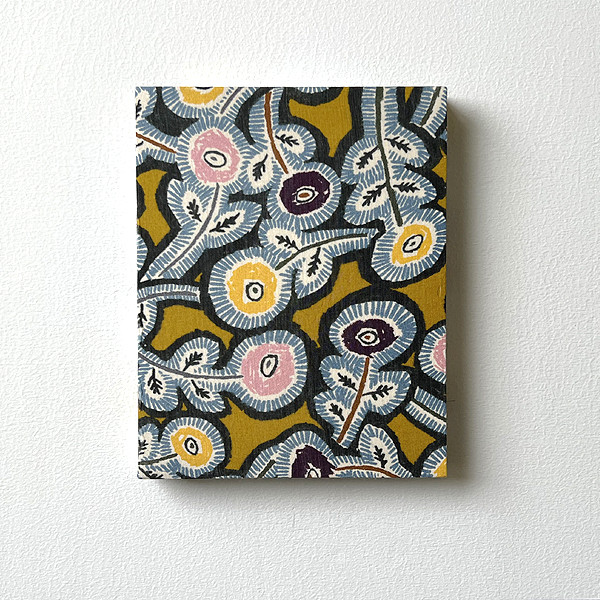 ミナペルホネン　ファブリックパネル　ハンナ hanna　15×19cm マスタード mina perhonen