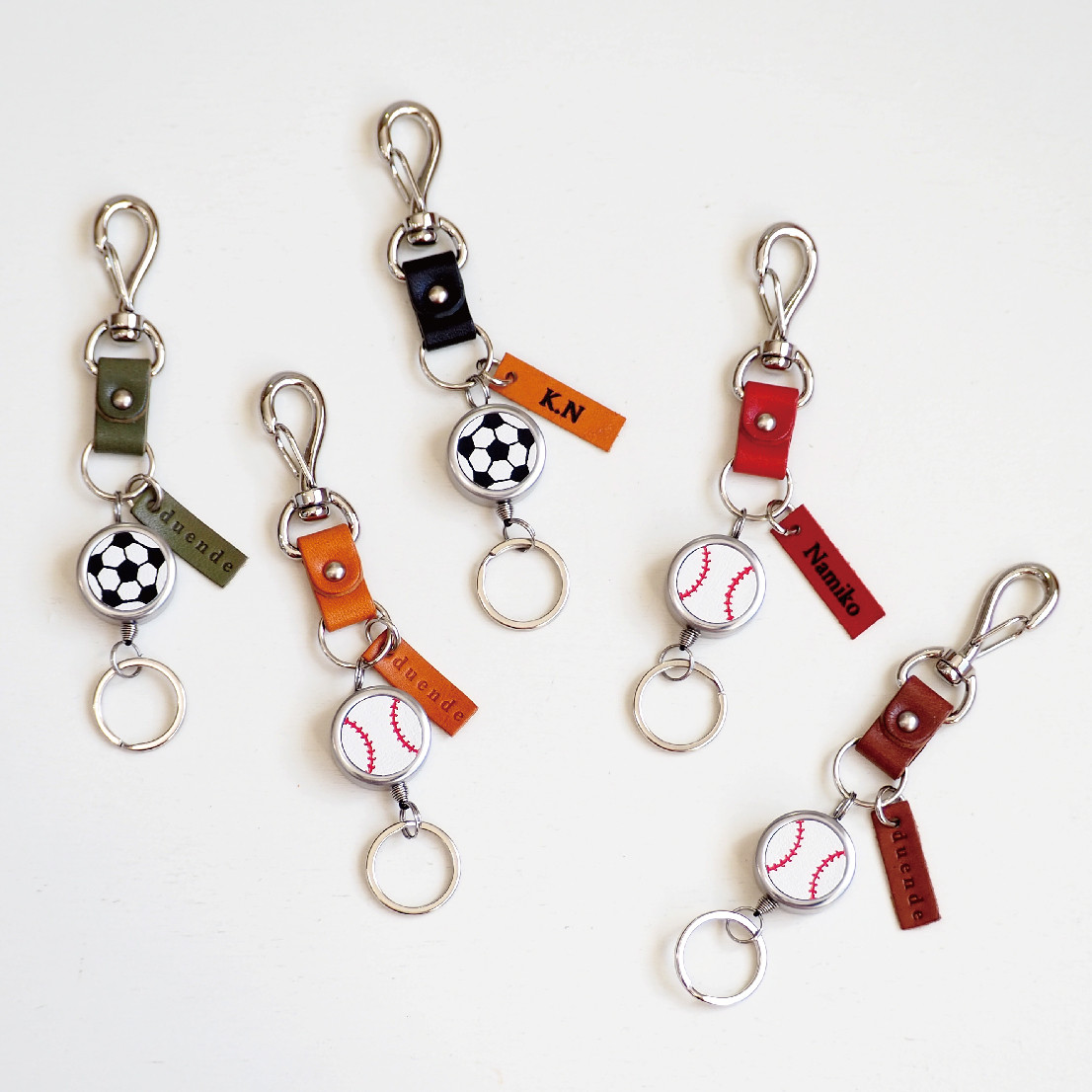 野球 サッカー リールキーホルダー　00643