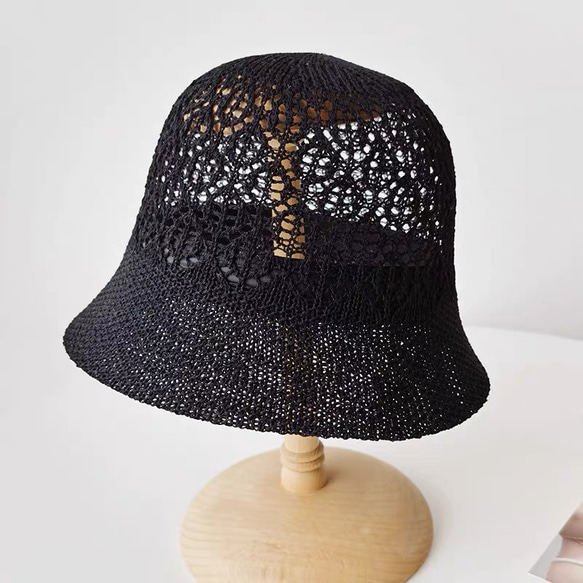 折りたためる春夏  風通涼感  麦わら帽子  全3色  UV対策  レディース  母の日 2枚目の画像