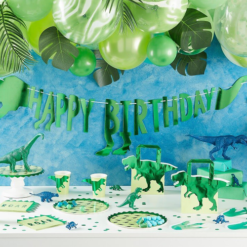 恐竜ガーランド『HAPPY BIRTHDAY』（イギリス）｜お誕生日会