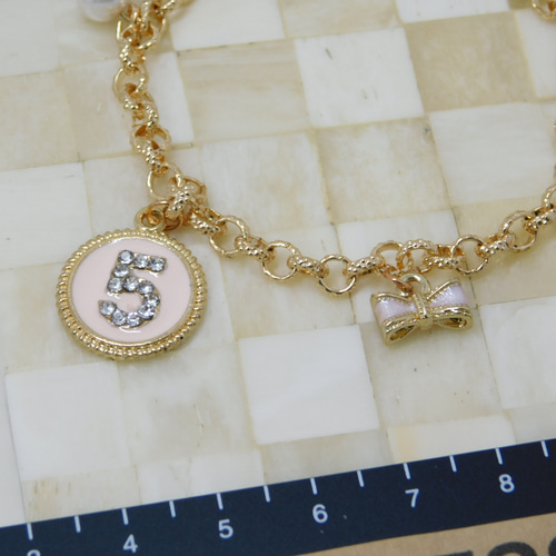 3色 リボン×ハートキラキラブレスレット | selectshop MAJOLIE