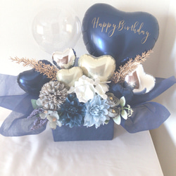 大人かわいいバルーンギフト【文字入れ無料】ピンクxゴールド アート