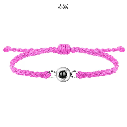 オーダーメイド】 編みひも 手編み ブレスレット 写真入り