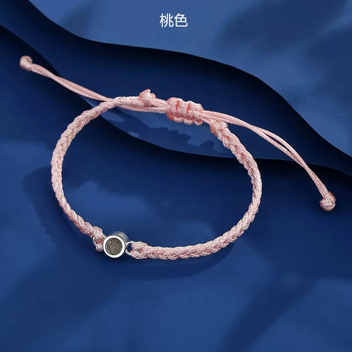 オーダーメイド】 編みひも 手編み ブレスレット 写真入り