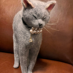 羊毛フェルト製猫の置物 5枚目の画像